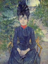 Justine Dieuhl nel giardino